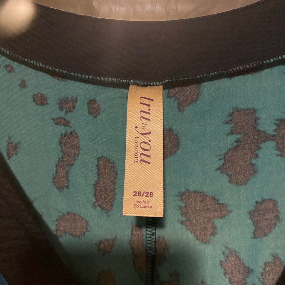 Teal and Black Animal Print Patterned Dress